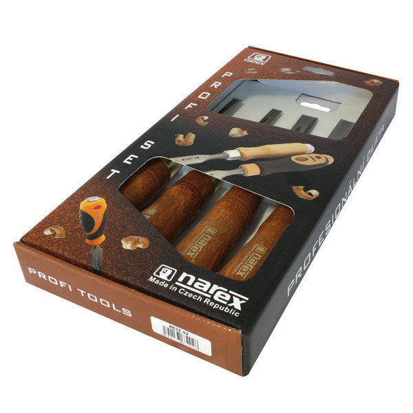 Narex Wood Line Plus Premium Bevel Edge 4 Piece Chisel Set 