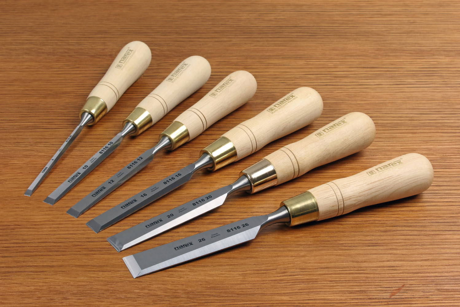 Narex Wood Line Plus Premium Bevel Edge 6 Piece Chisel Set 