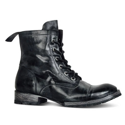 genuine leather lace up boots
