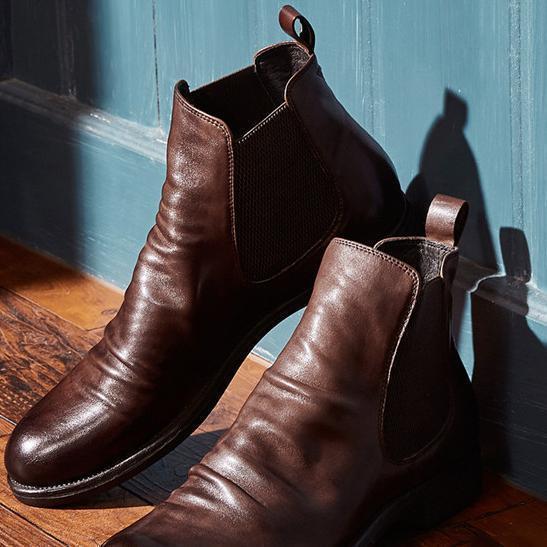 Men's Handmade Genuine Leather Chelsea 