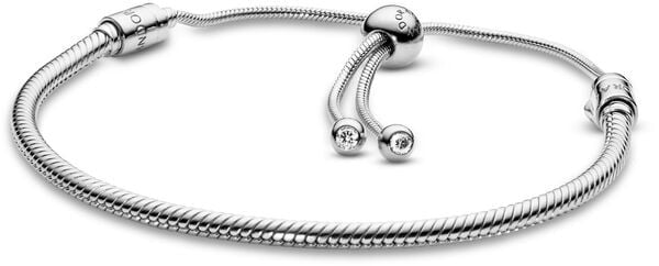 Bracciale Pandora Moments in maglia snake con chiusura scorrevole