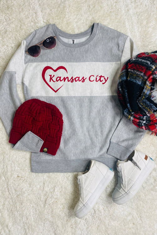 Kansas City Football 15 Corded Pullover : Grey – TeaElla