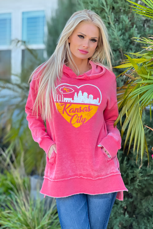 KC Football Helmet Double Edge Sweatshirt : Grey – TeaElla