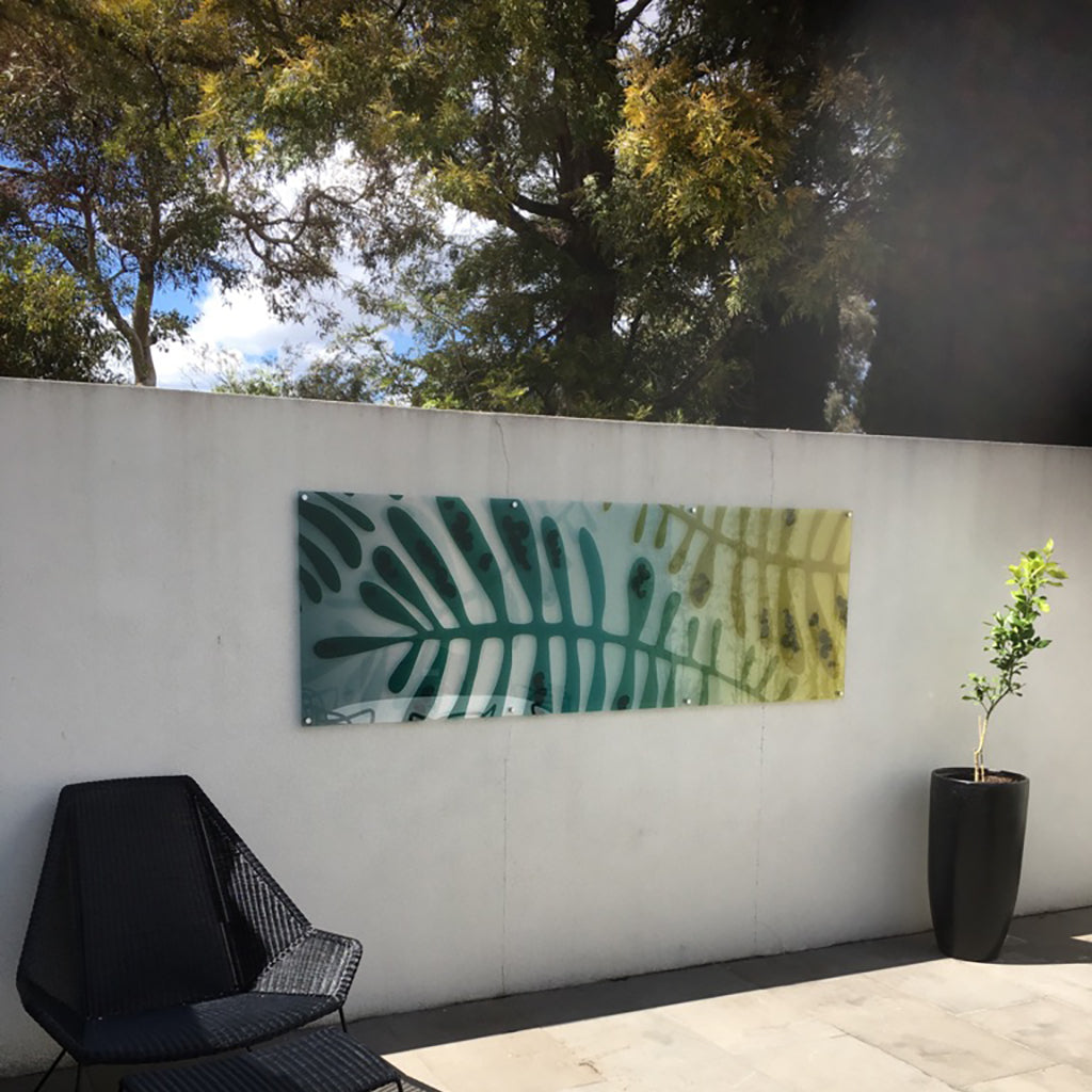signarture cottesloe perspex outdoor artwork installed in courtyard setting