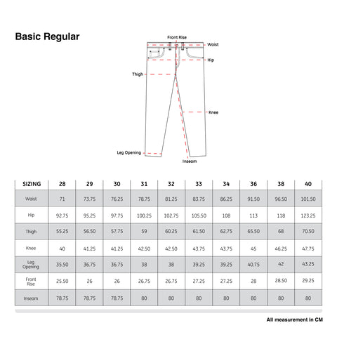 Size Chart – Jimmy and Martin