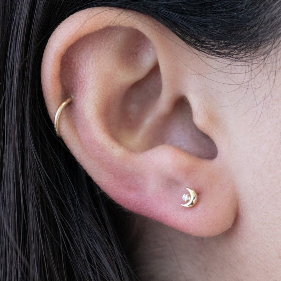 Flat Back Stud Earrings Set Star Moon Cross Etc Shaped Ear - Temu
