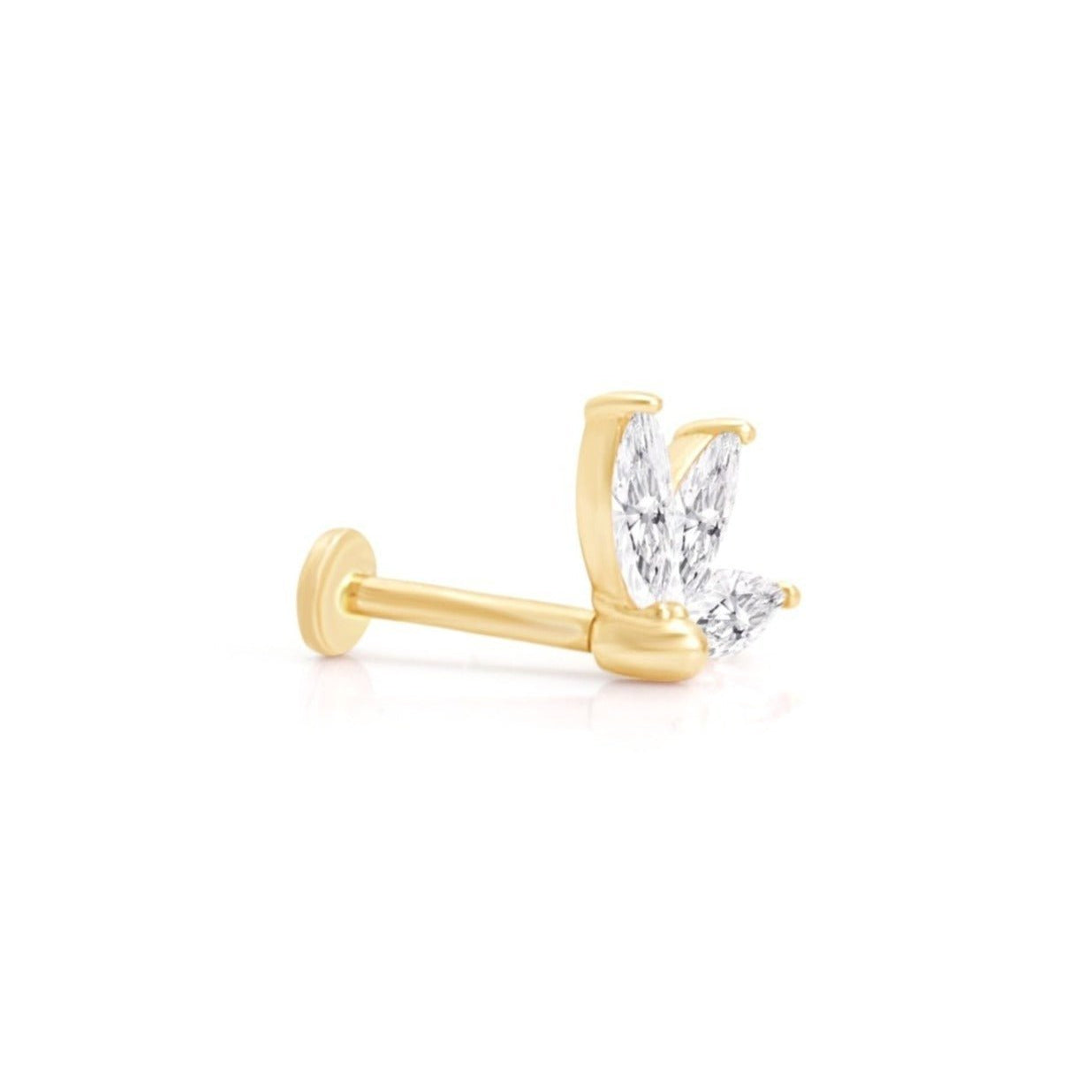 Butterfly Flat Back Stud Earring - Estella Collection