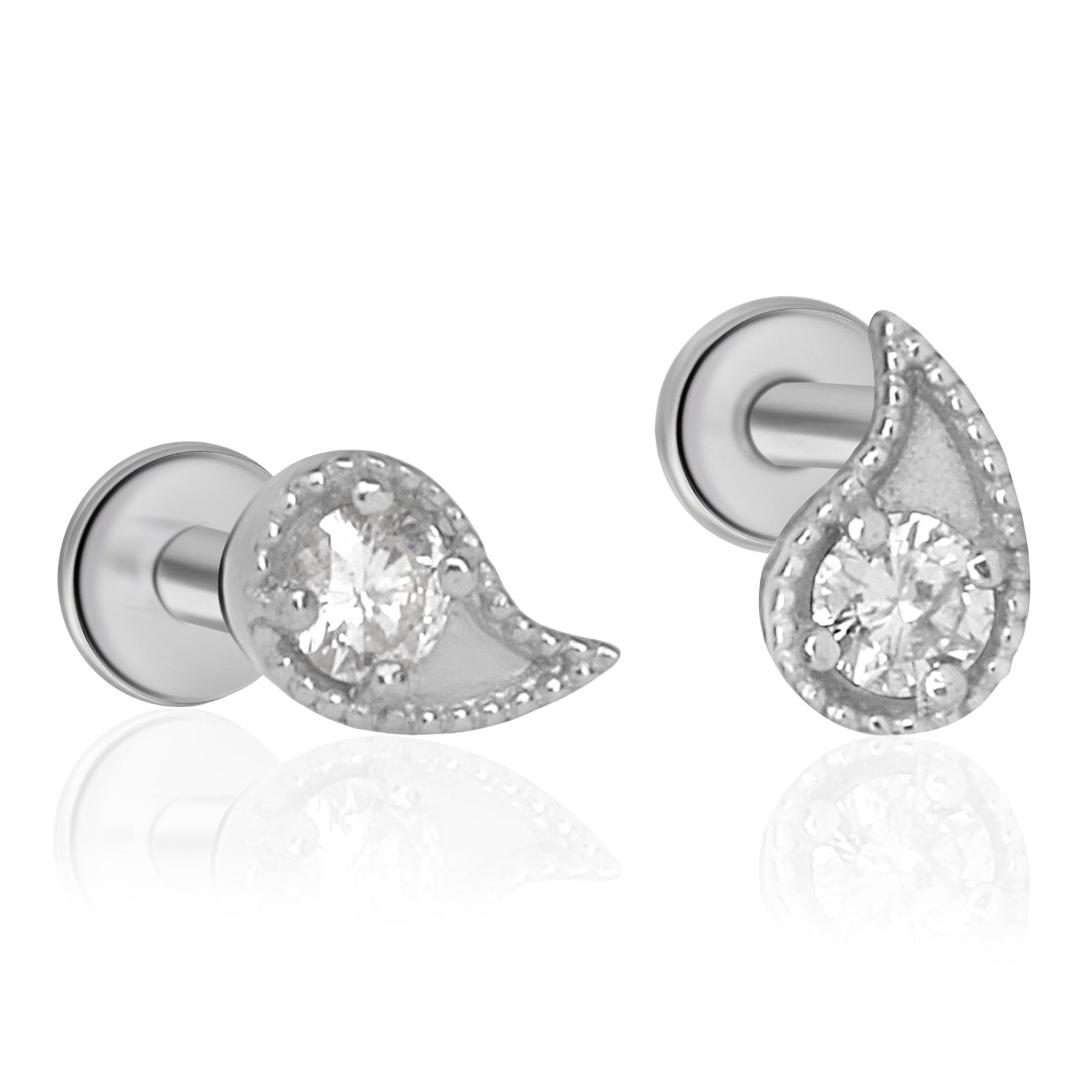 Diamond Flat Back Stud - Estella Collection