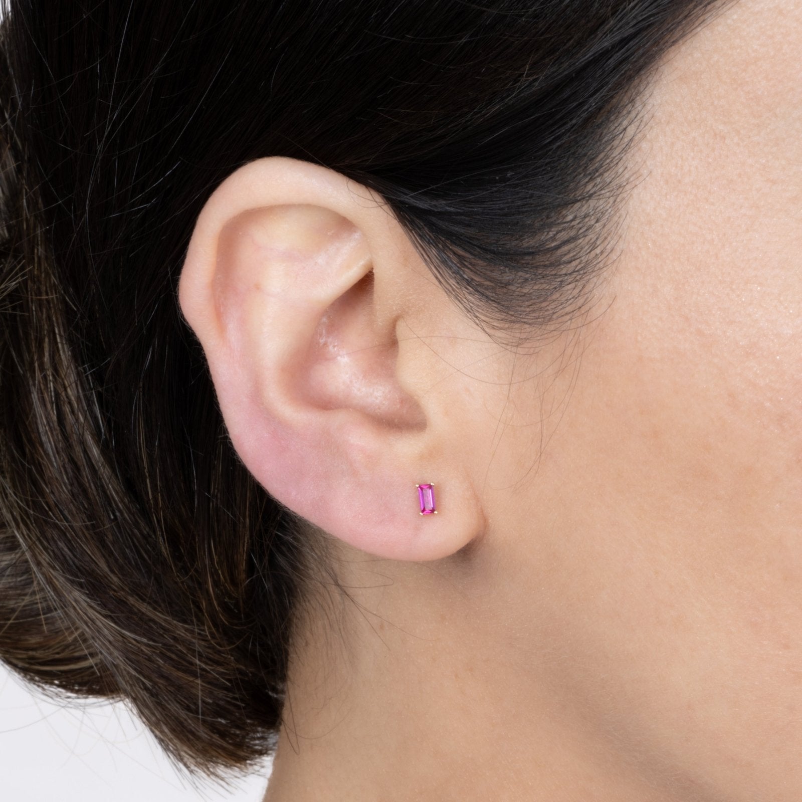 Marquise Pink Tourmaline Flat Back Earring