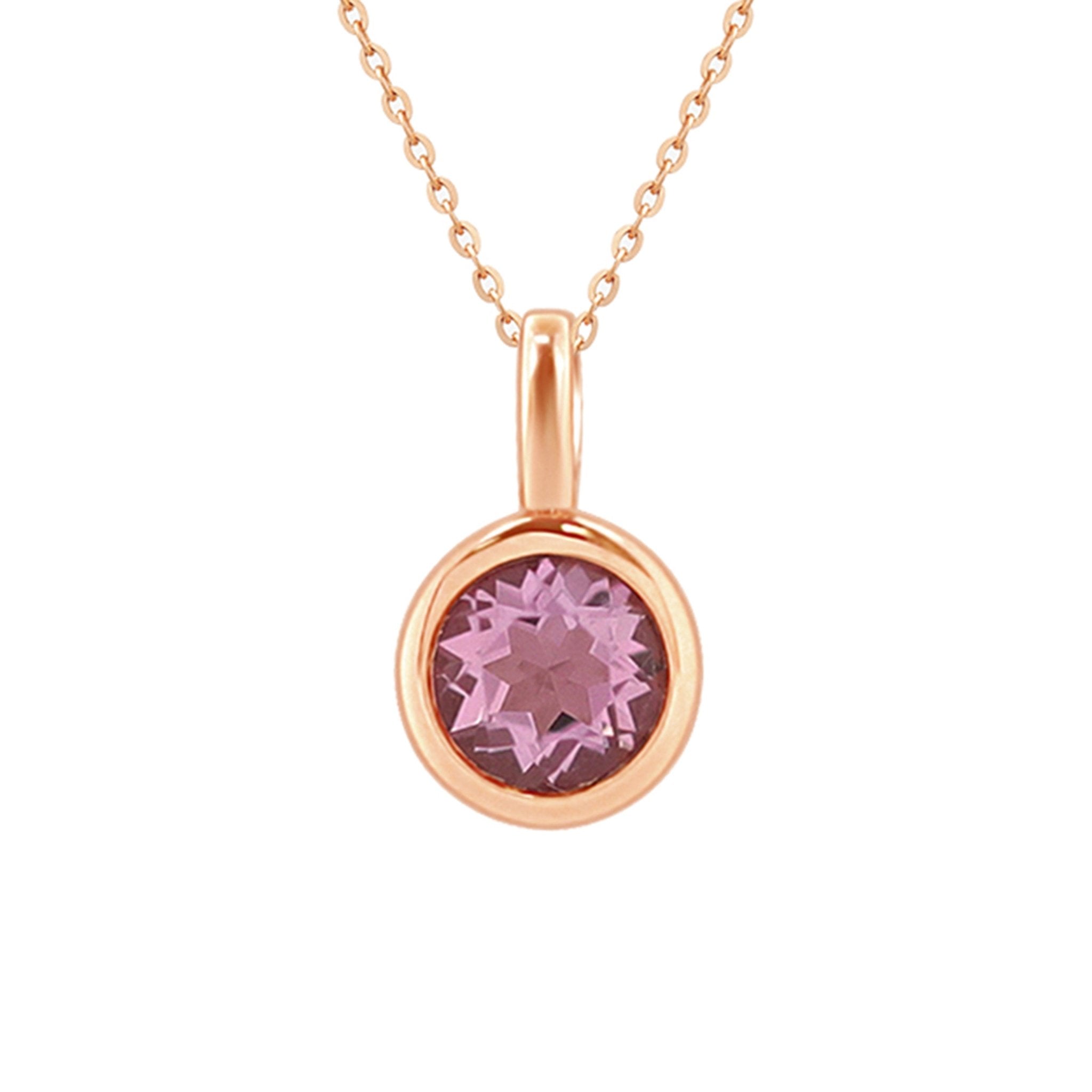 Rose Gold Pear Amethyst Necklace | A. T. Thomas Jewelers | Jewelry Store |  Lincoln, NE