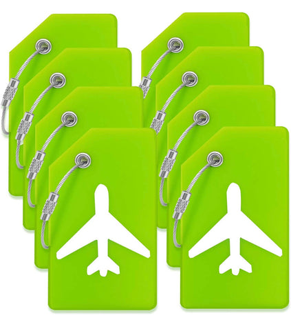 8 pc silicone luggage tags