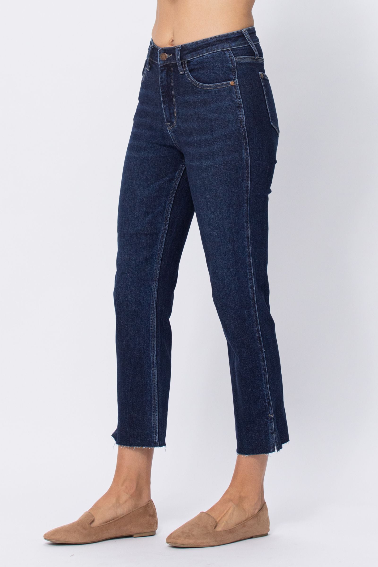 Judy Blue High Waisted Double Cuff Dark Wash Joggers - Whiskey Skies