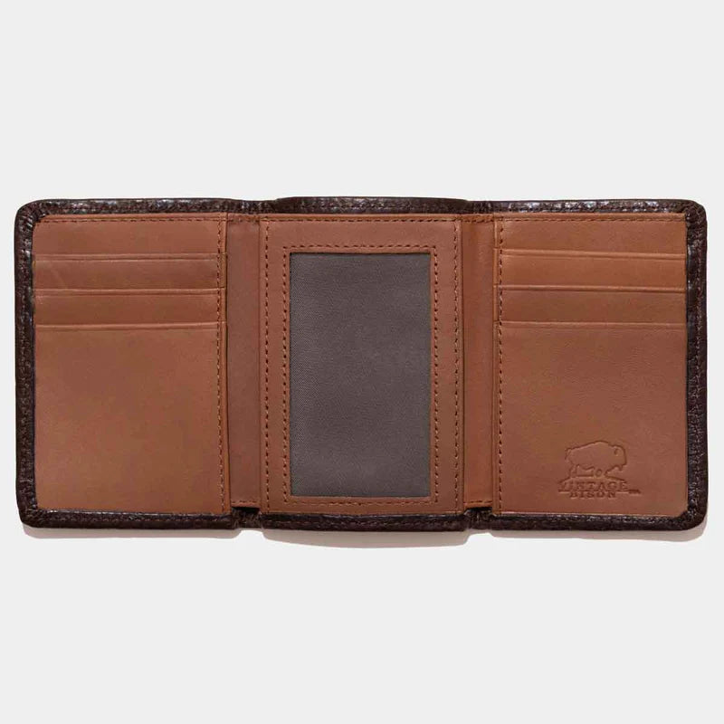 Cool Leather Mens Long Wallets Vintage Brown Bifold Long Wallets for M