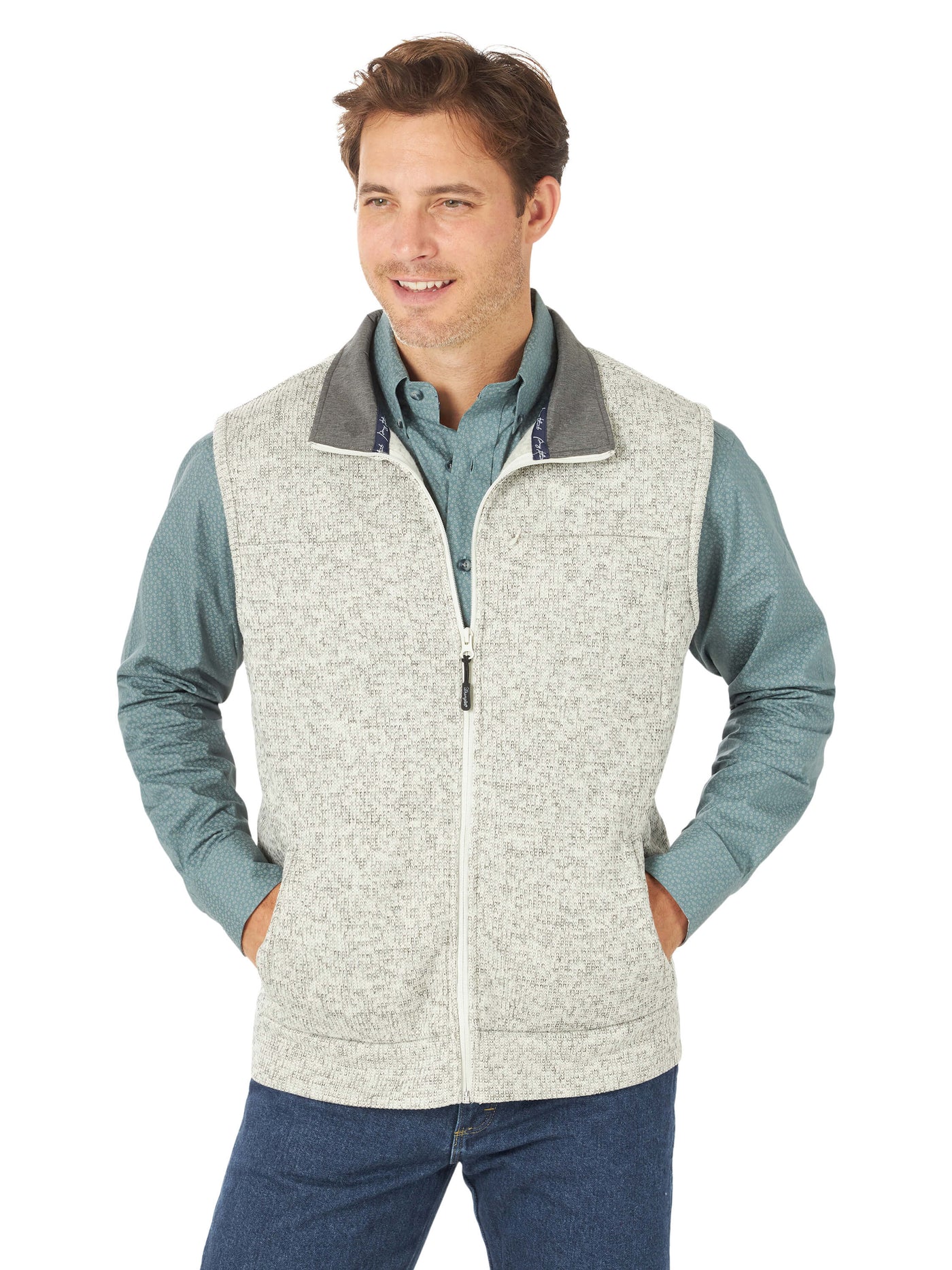 Wrangler | George Strait Grey Heather Vest – Outpost Western Store