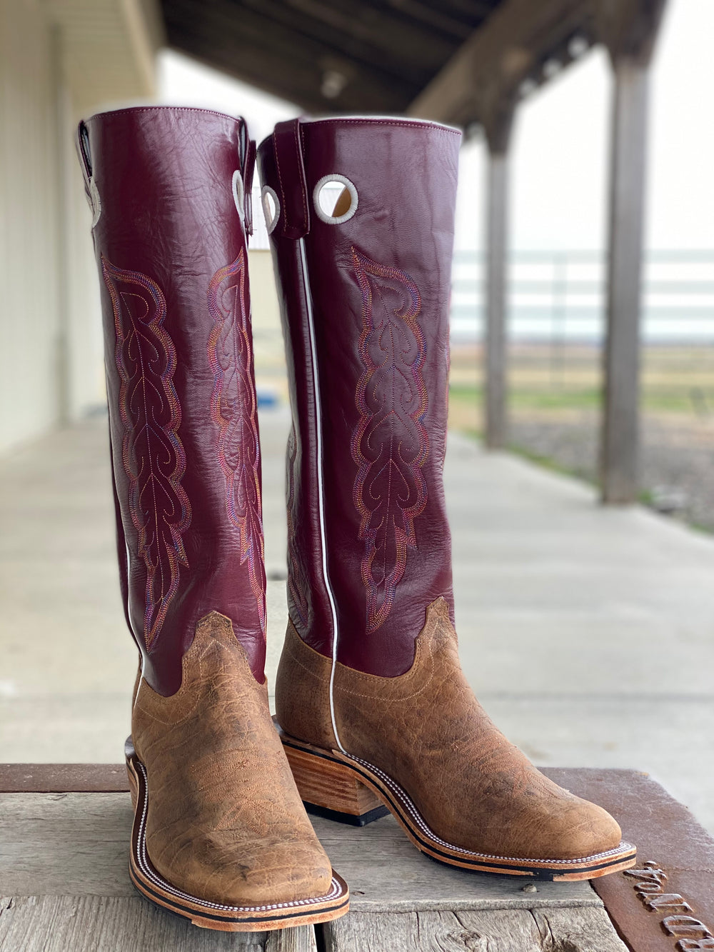 Olathe Boot Co. | Natural Brahma Bison Boot | Outpost Western Store