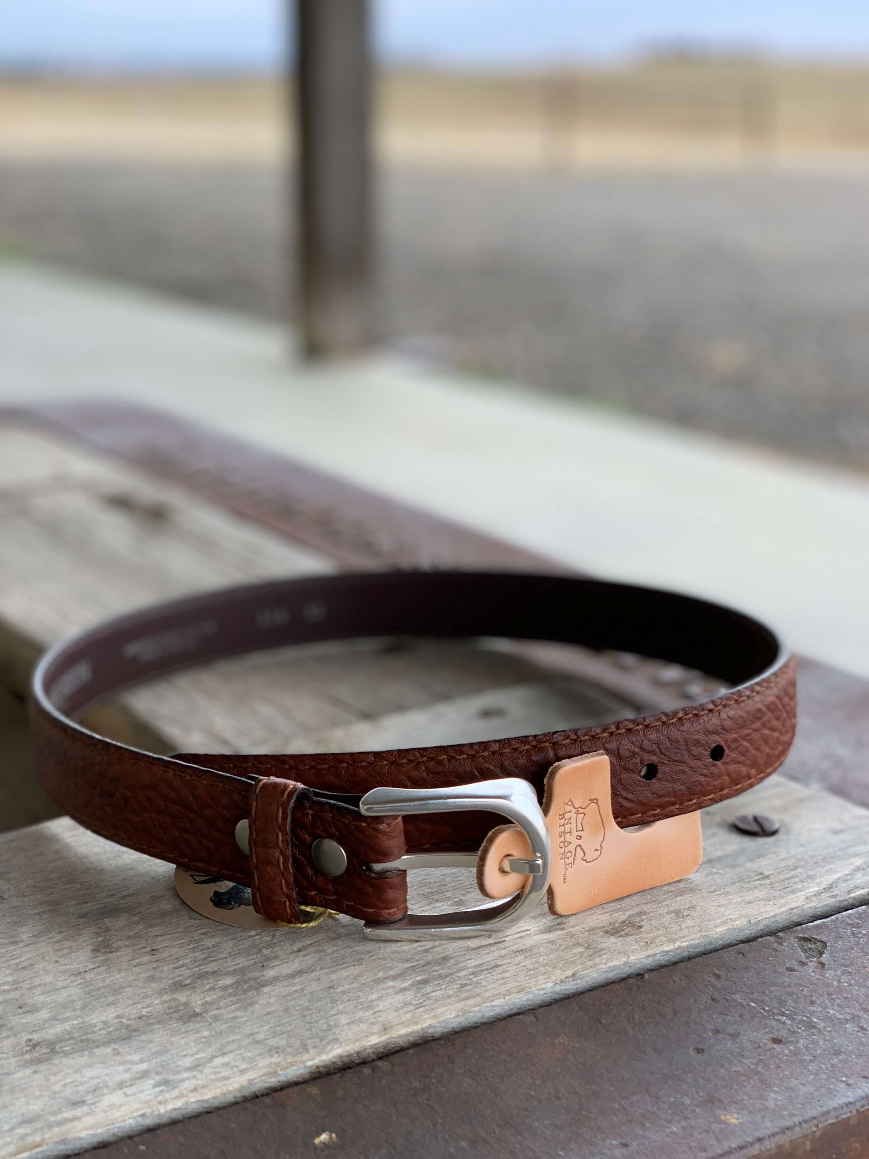 Vintage Bison | Peanut Pinnacle Belt – Outpost Western Store