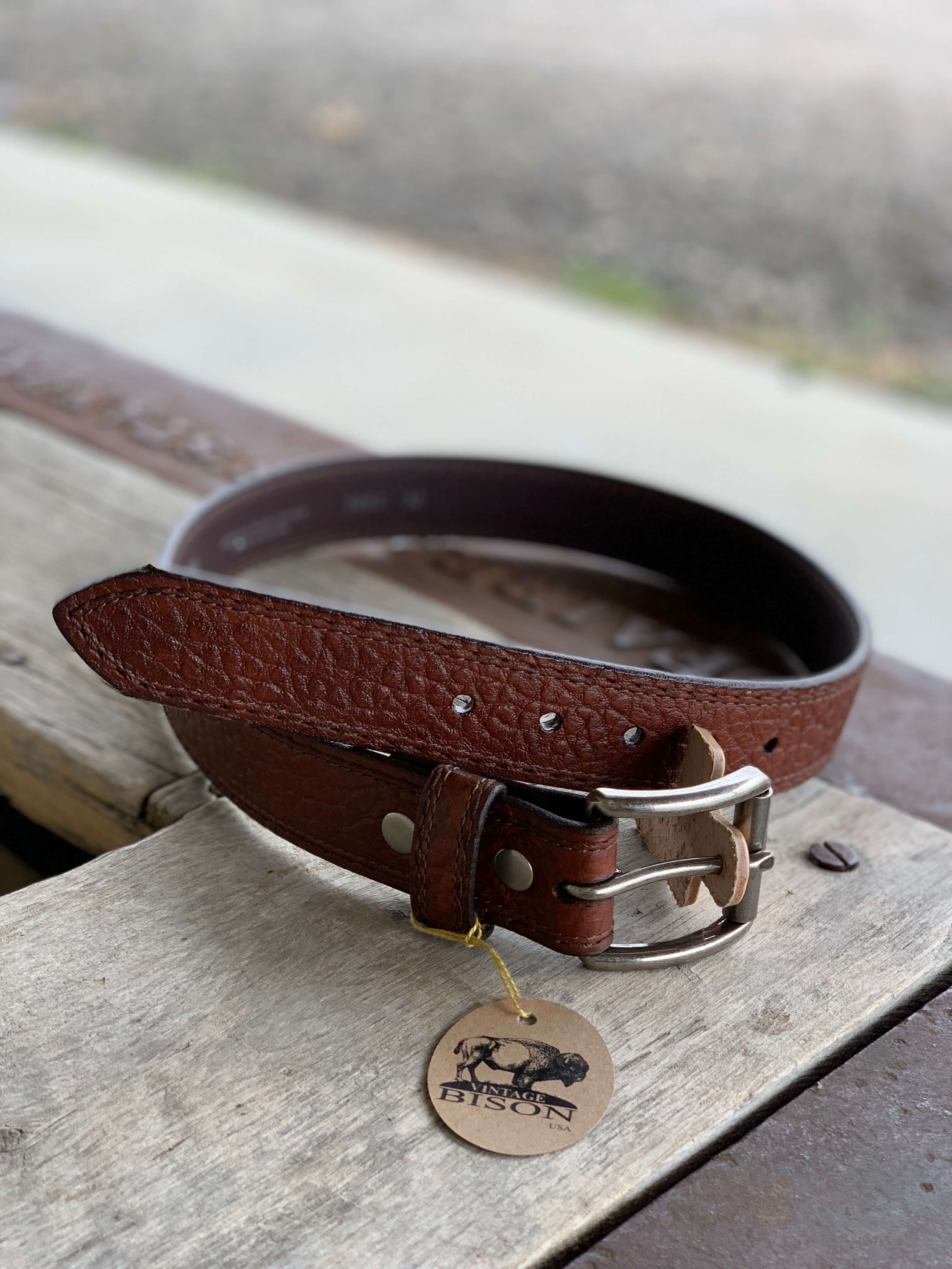 Vintage Bison | Peanut Pinnacle Belt – Outpost Western Store