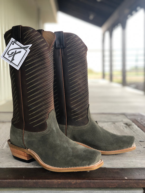 Fenoglio Boot Co. | Olive Roughout Boot | Outpost Western Store
