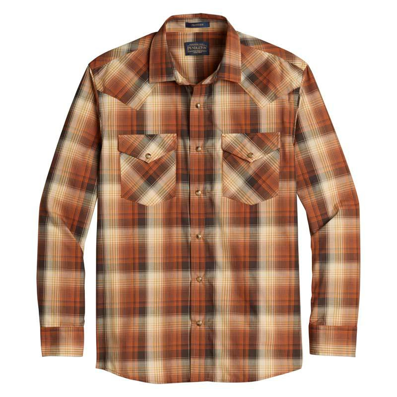 Pendleton  Copper-Grey Ombre Plaid Board Shirt – Outpost Western