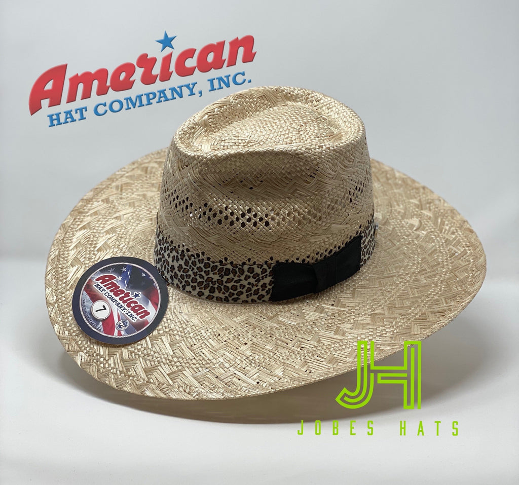 American Hat Co. fashion #1804 4” brim L/O leopard 9 line hatband ...