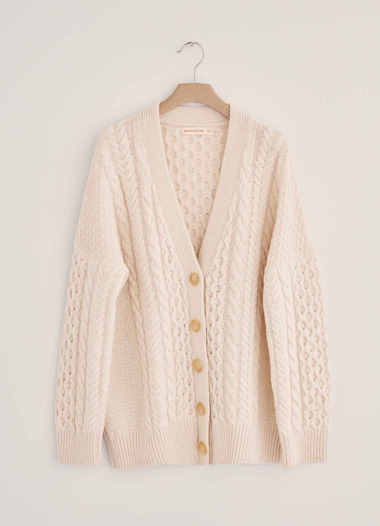 zara aran cardigan