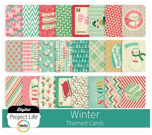 Project Life Digital Scrapbooking Winter Themed Cards – digitalprojectlife