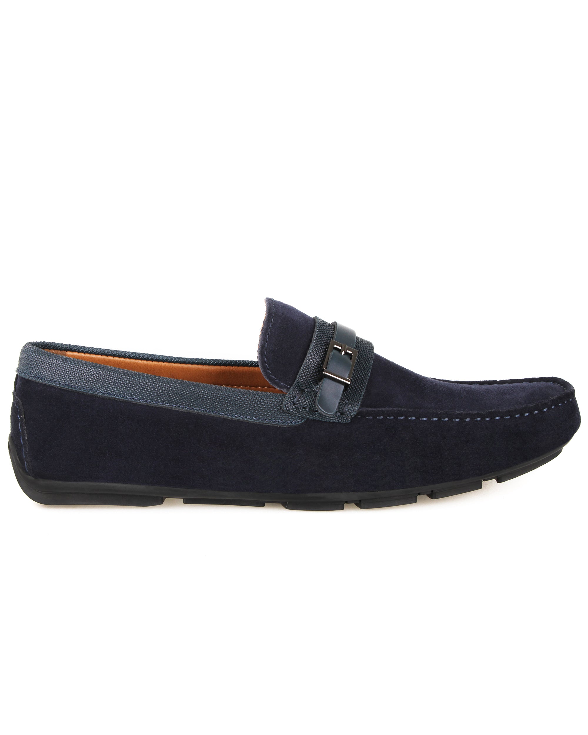 Tomaz C448 Buckle Suede Moccasins (Navy 