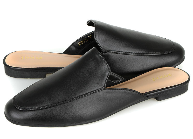 Tomaz RSM13 Ladies Mule Slip Ons (Black 