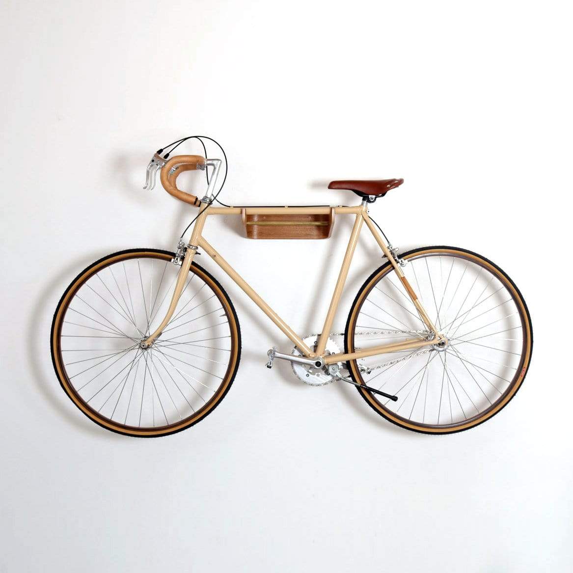 Wooden Bike Rack, Wall Mounted Hook, Bike Shelf, Bike Wall Mount Birch  Plywood Finish 