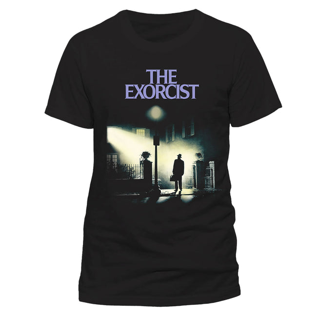 Black - Front - The Exorcist Unisex Adults Streetlamp Print T-Shirt