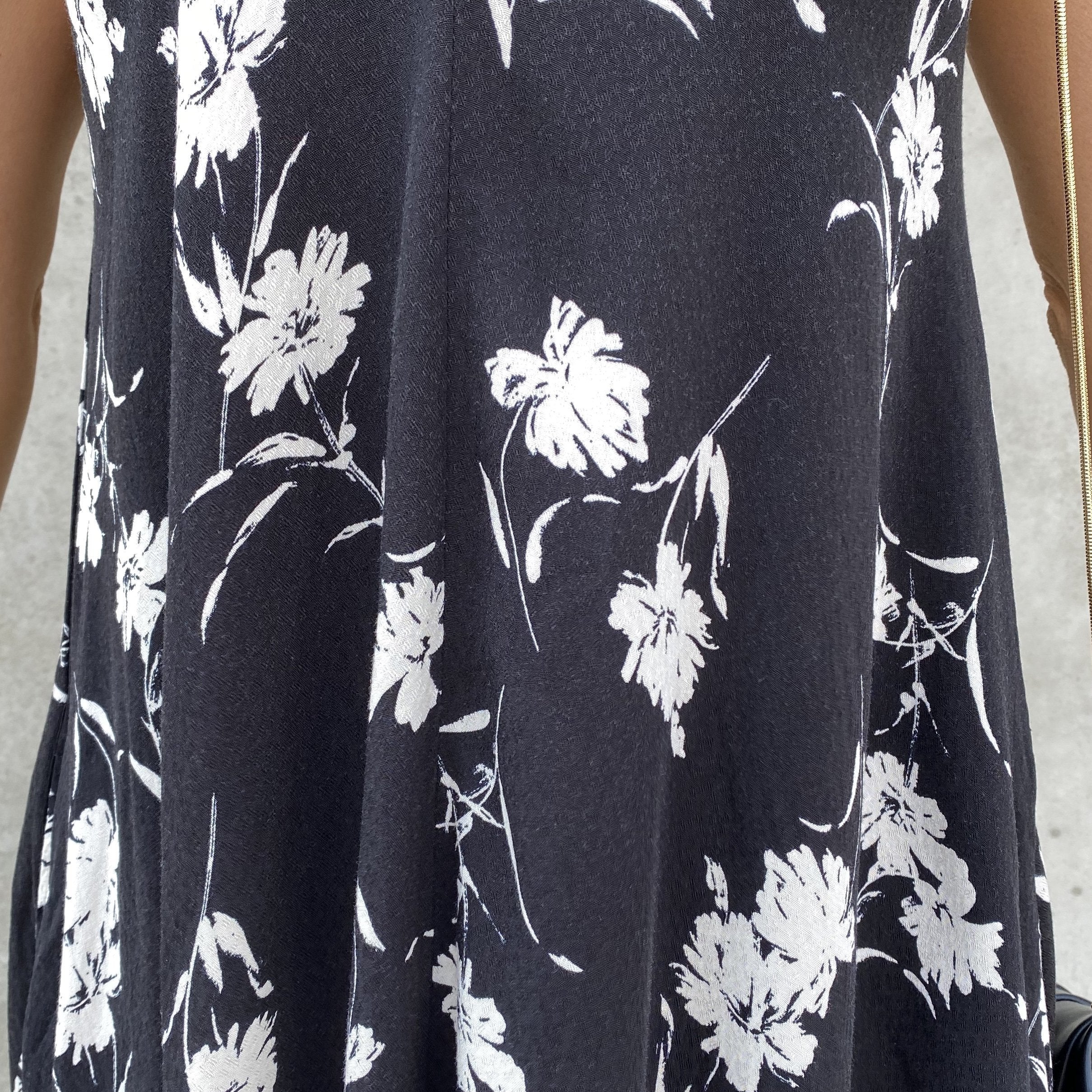 Beautiful Canvas Black & White Floral Maxi Dress - Dainty Hooligan