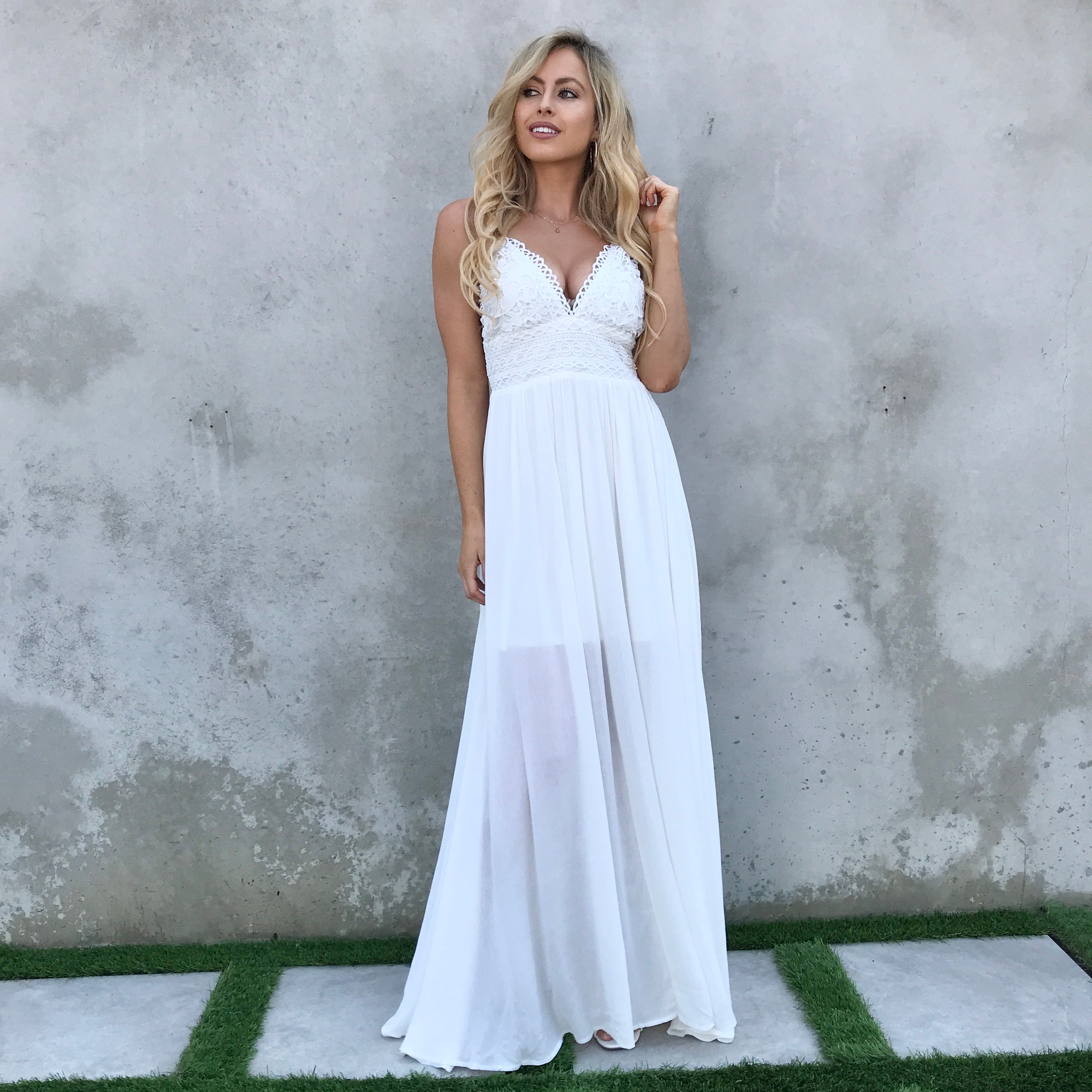 beauty never fades lace maxi dress