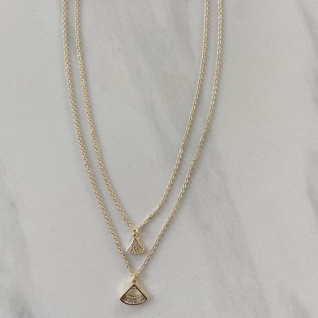 Love Triangle Layered Gold Necklace | Dainty Hooligan