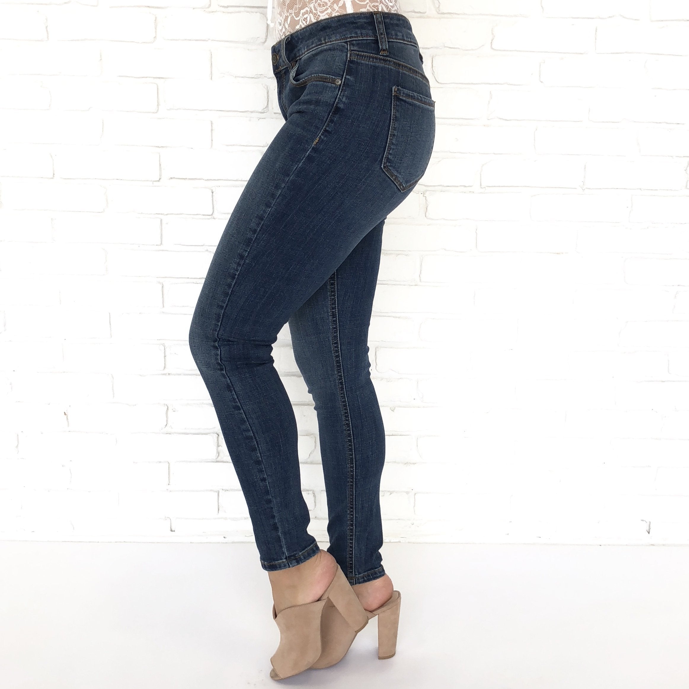 Bella Super High Waist Skinny Ankle Jeans - Dainty Hooligan