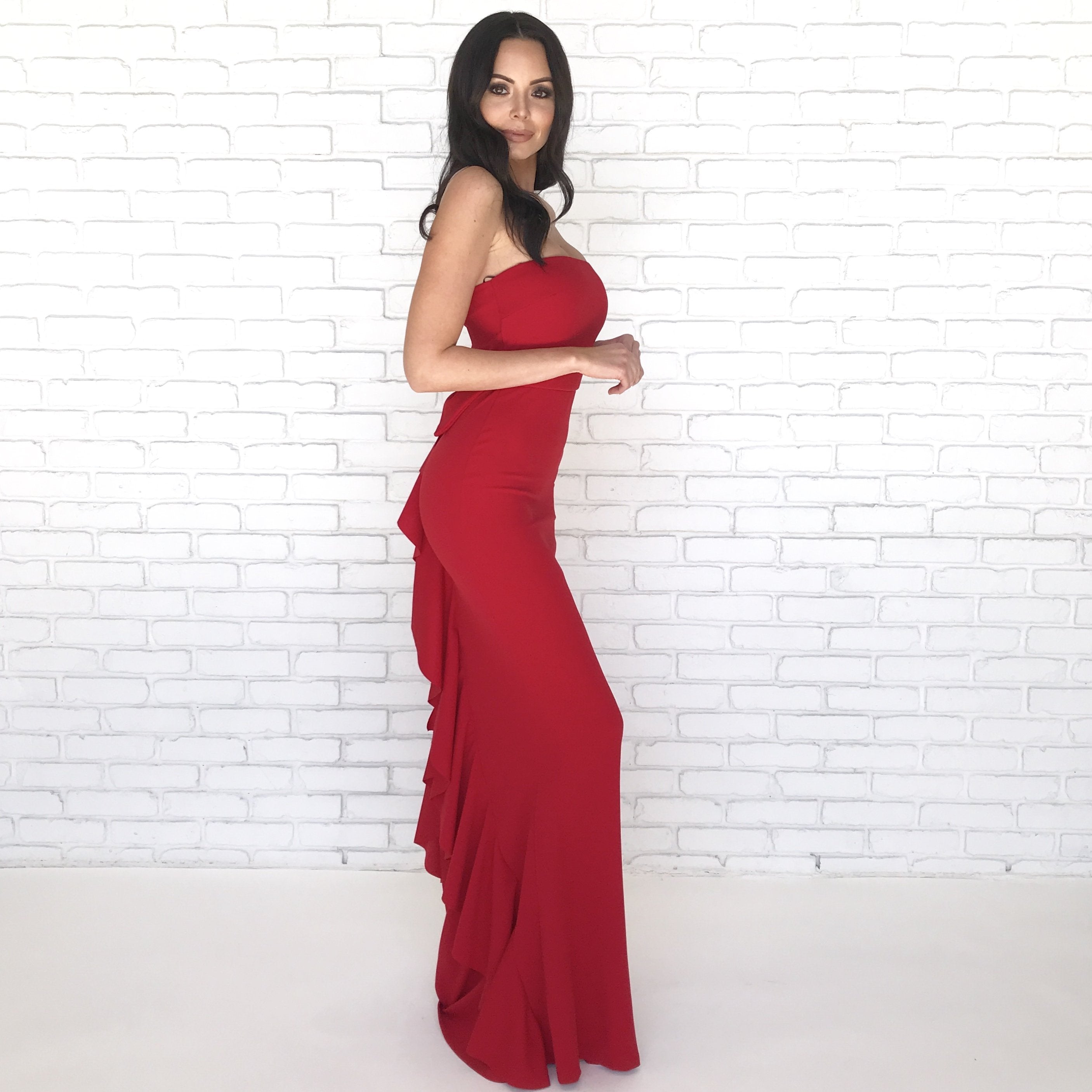 perfect opportunity red maxi dress