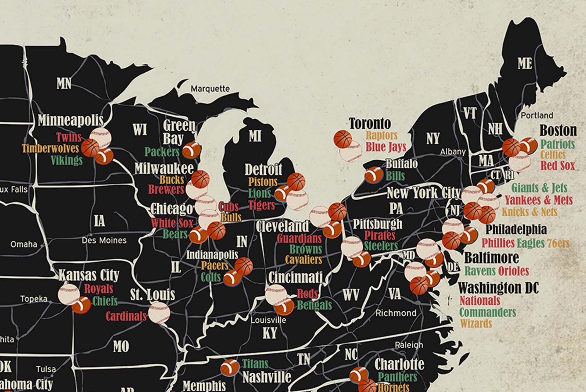 nfl football teams map