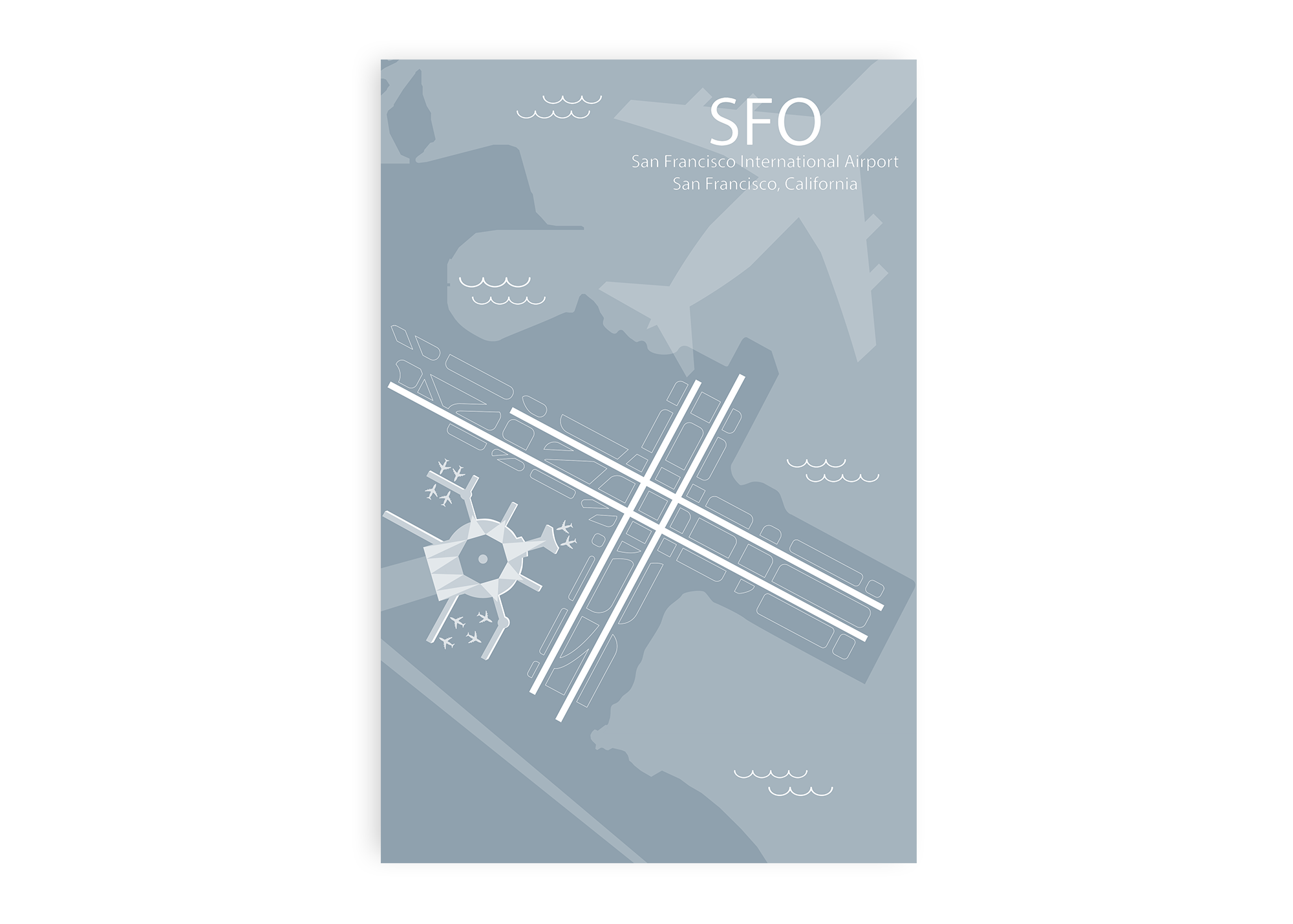 san francisco airport runway map