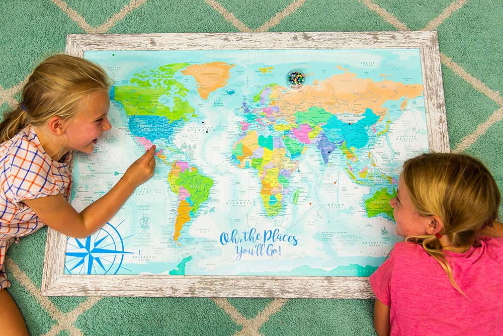 Map Of The World For Kids Maps For Kids Soft Colored Geojango Maps
