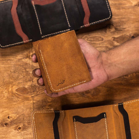 handmade leather wallet