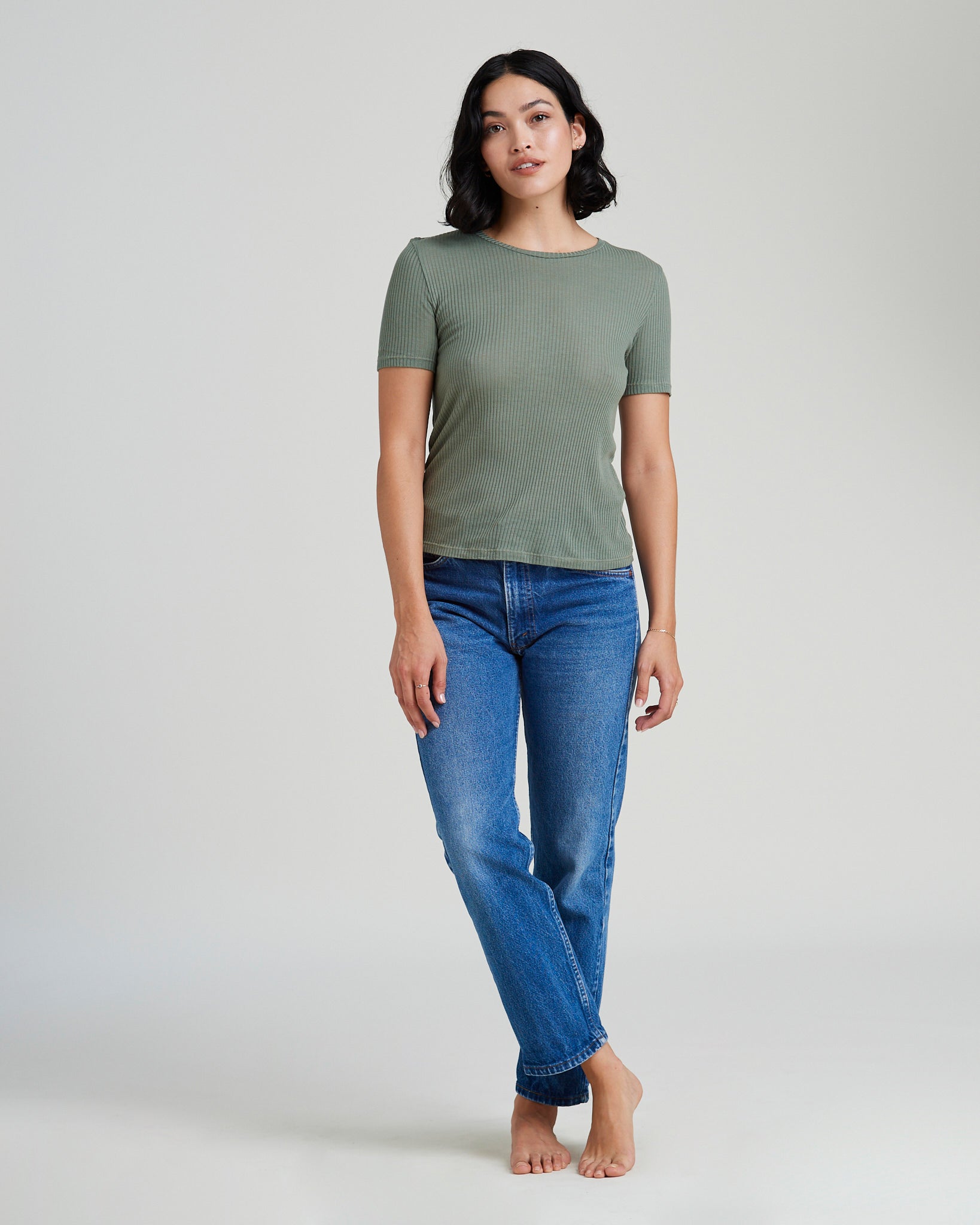 Rampling rib tee - Olive