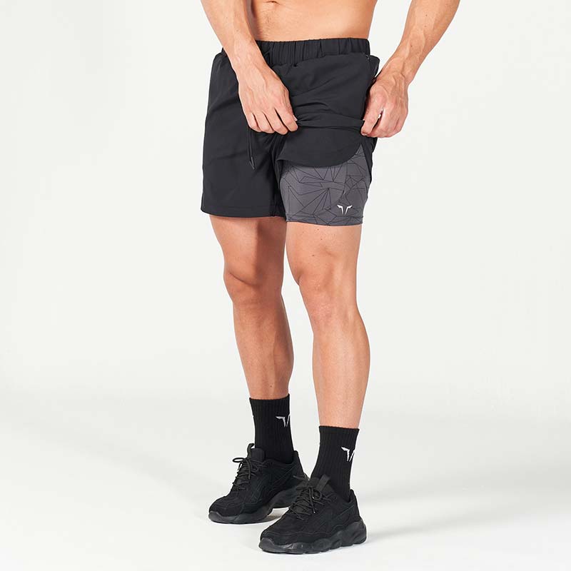 Limitless 2-in-1 Shorts - Light Grey | Gym Shorts Men | SQUATWOLF