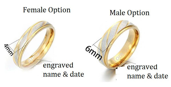 Customized Engrave Name Lovers Couple Rings – Stiylo