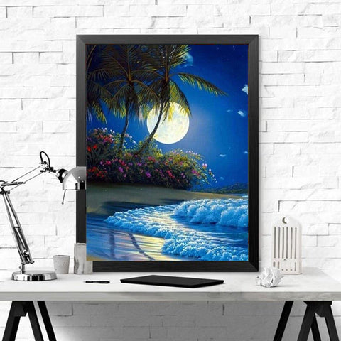 Moon Seaside - Diamond Painting Kit