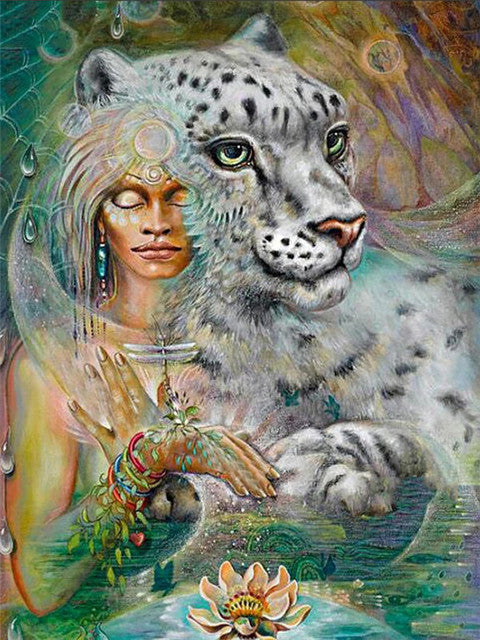 Leopard Lady - Diamond Painting Kit