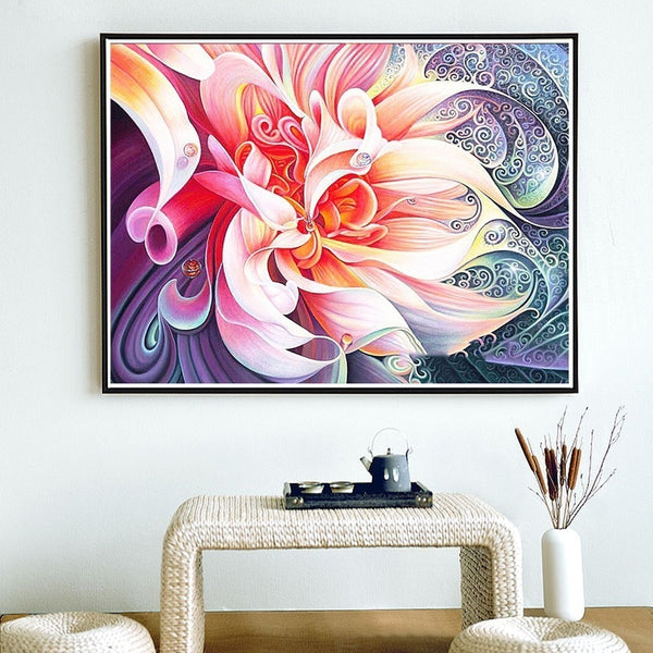 Abstract Flowers - Diamond Painting Kit