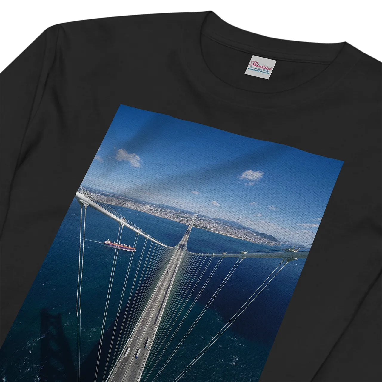 【明石海峡】Map World ロングスリーブTシャツ
