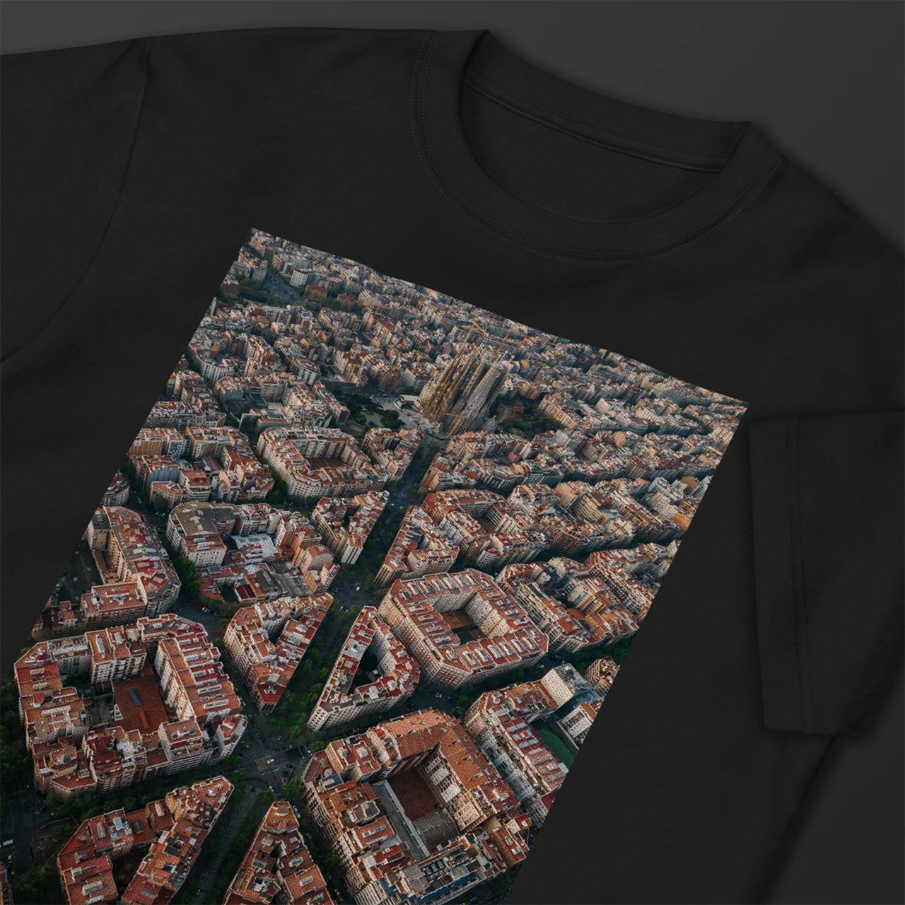 【バルセロナ】Map World ハイクオリティTシャツ