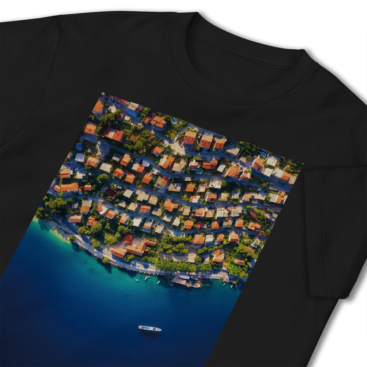 【ドゥブロヴニク】Map World ハイクオリティTシャツ