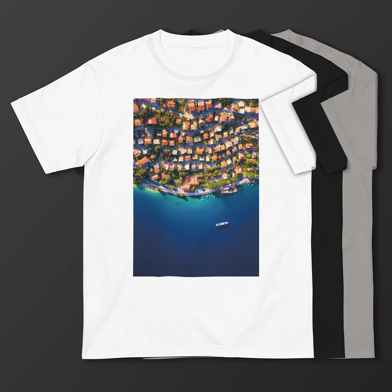 【ドゥブロヴニク】Map World ハイクオリティTシャツ