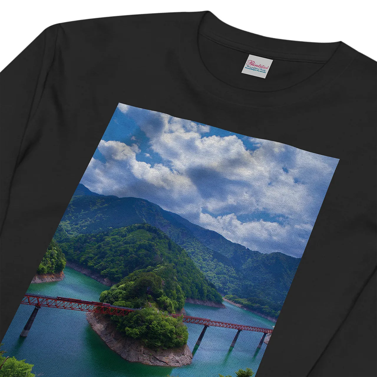 【奥大井湖上】Map World ロングスリーブTシャツ